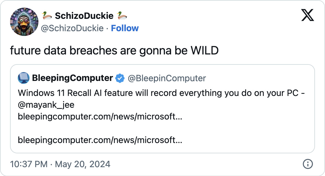 Schizoduckie tweet