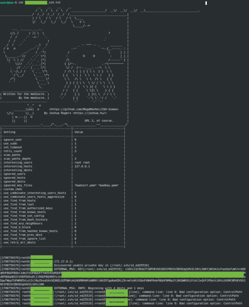 SSH-Snake recovering SSH keys