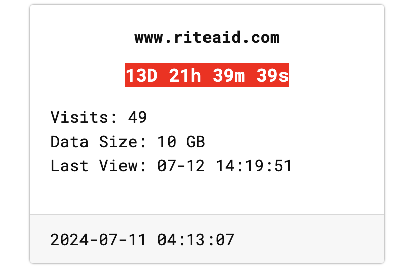 Rite Aid entry on RansomHub's leak site