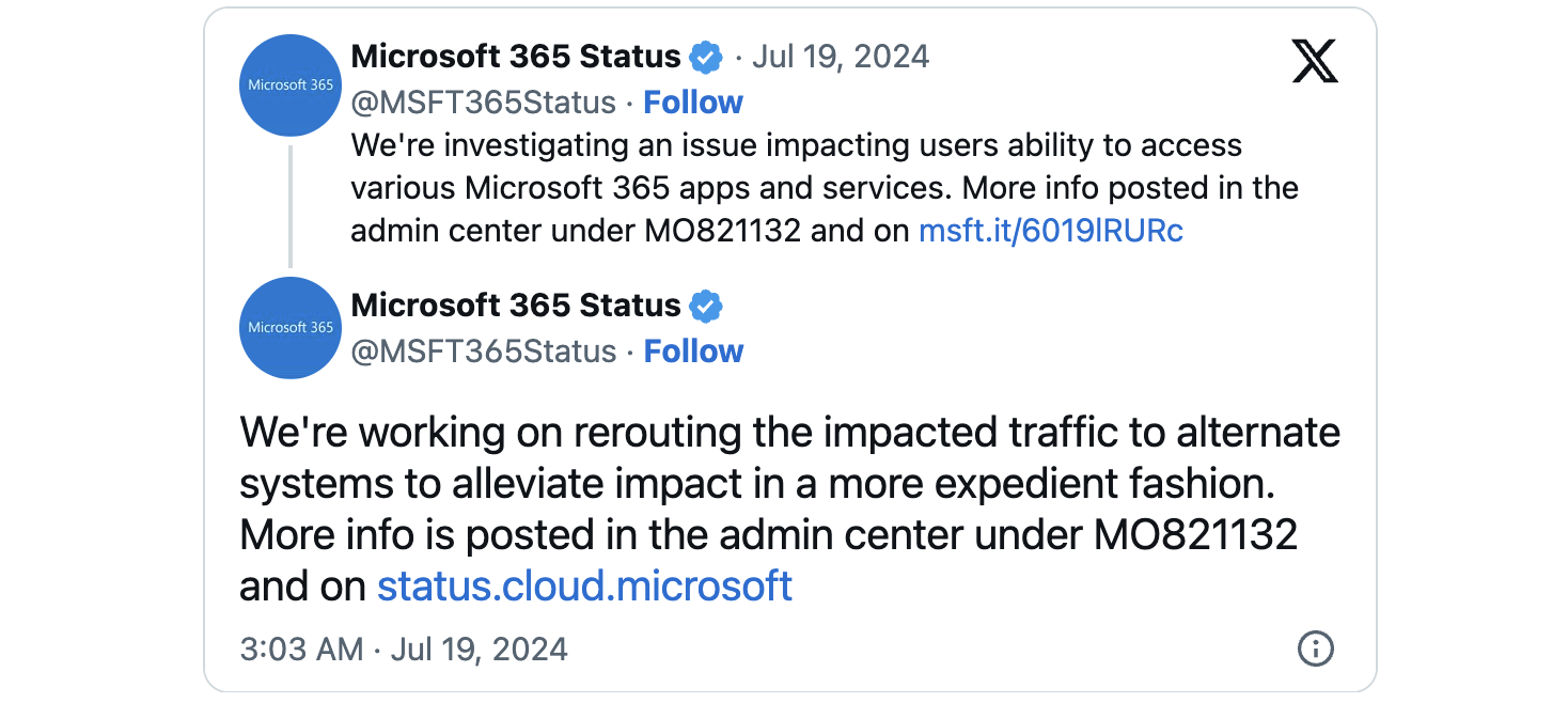 Microsoft 365 outage