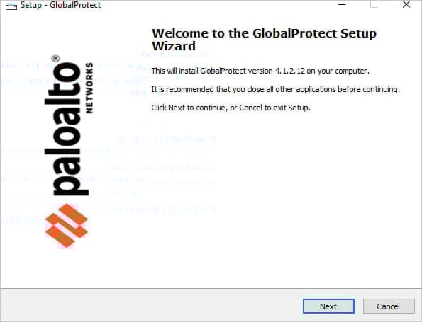 Fake GlobalProtect installer window