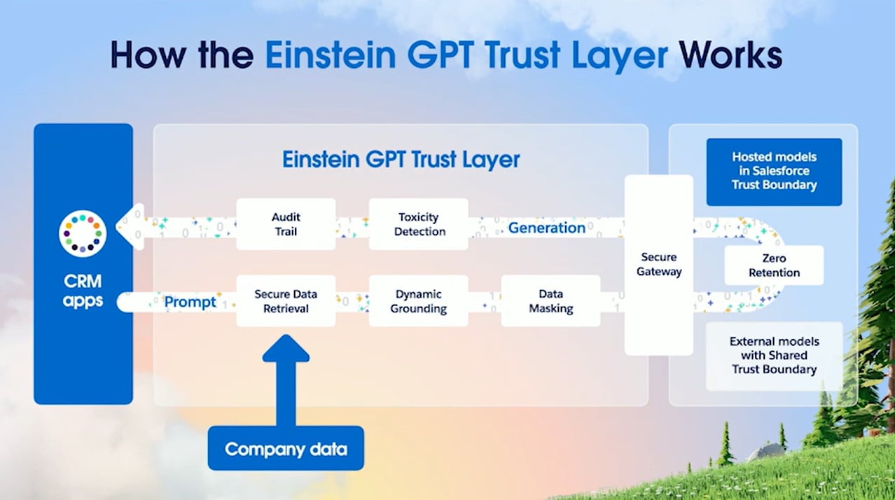 The Einstein Trust Layer ensures your data is safe