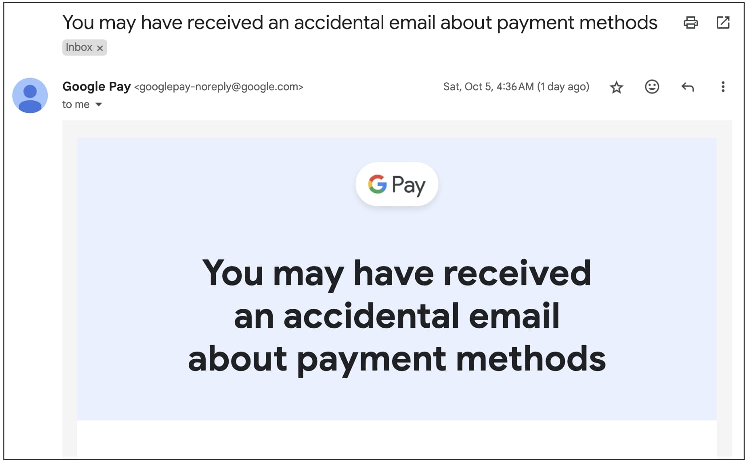 Google acknowledges the error