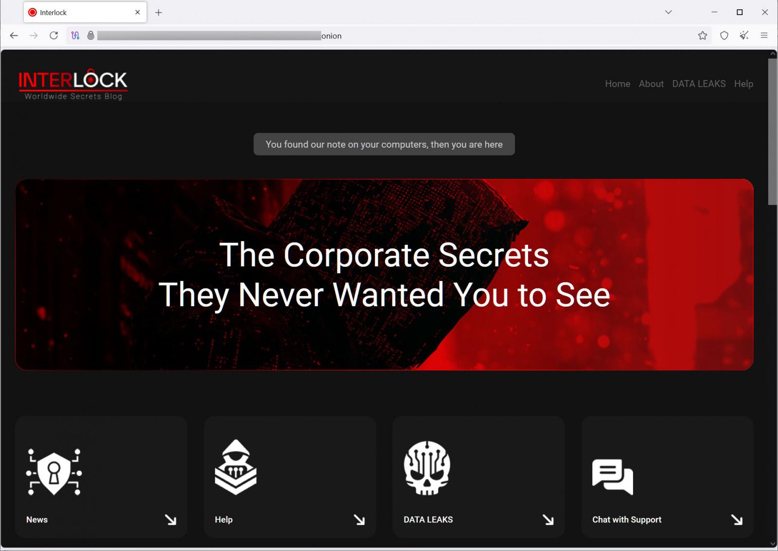 Interlock data leak site