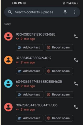 Suspicious calls believed to have triggered a zero-click exploit