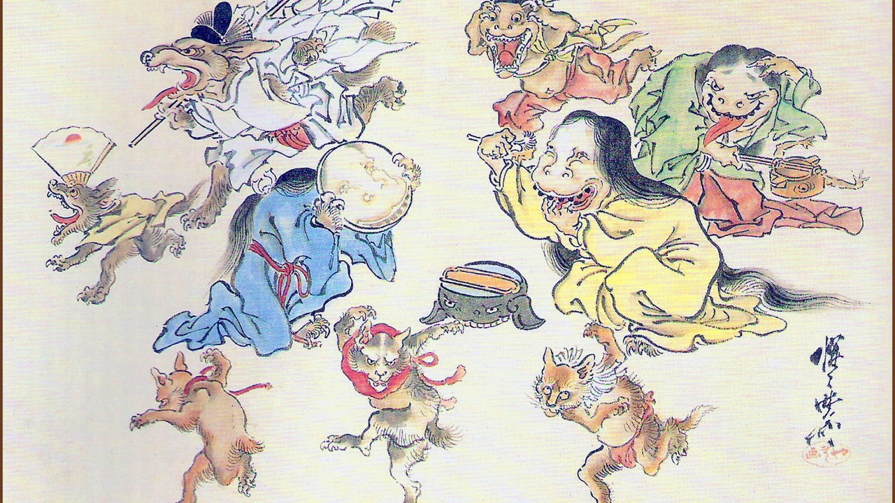 Japanese art depicting "yokai" spirits Japanese art depicting "yokai" spirits