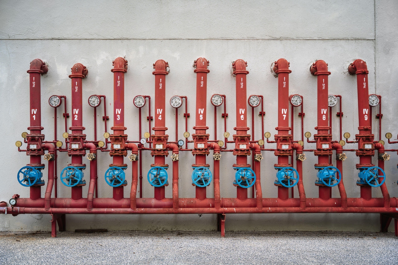 Pipes in an industrial setting Pipes in an industrial setting