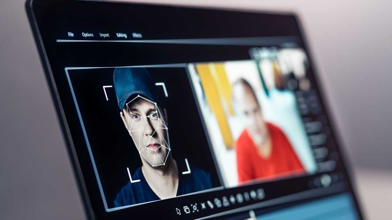 A face swap deepfake in video edit A face swap deepfake in video edit