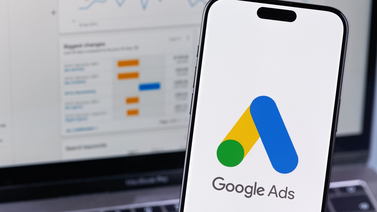 Google Ads logo on a smartphone screen Google Ads logo on a smartphone screen
