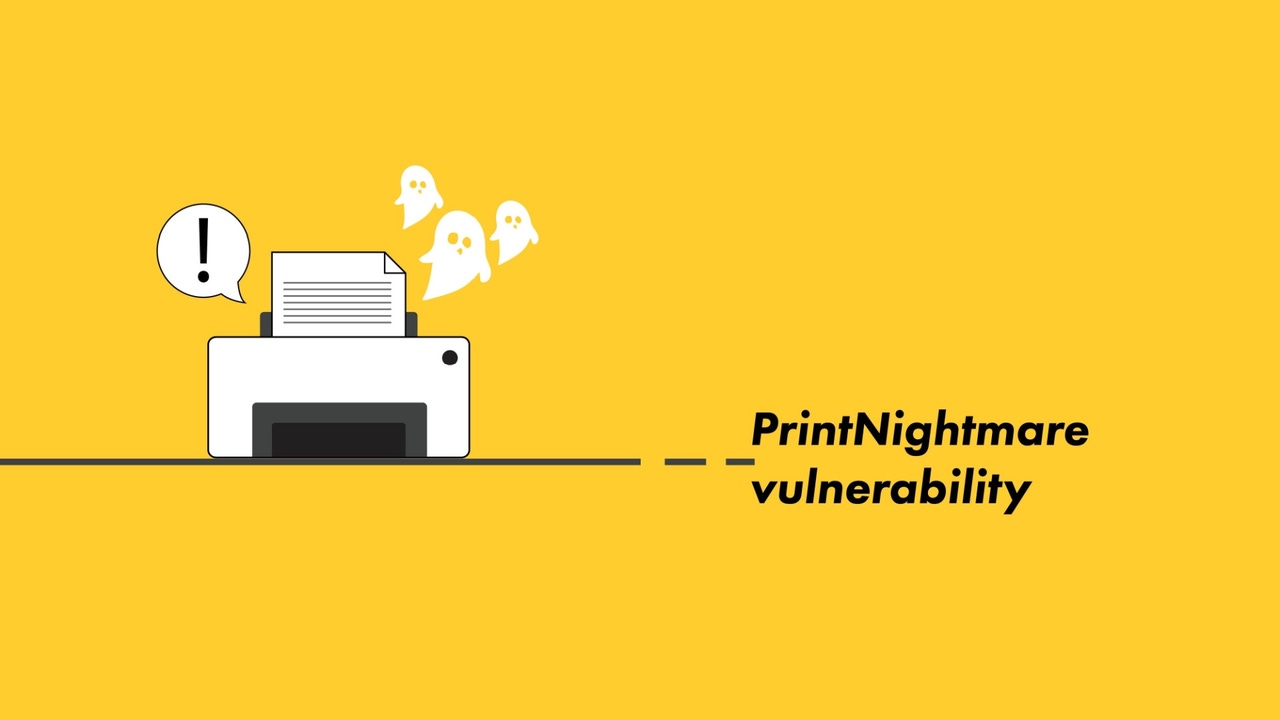 Illustration depicting PrintNightmare Vulnerability