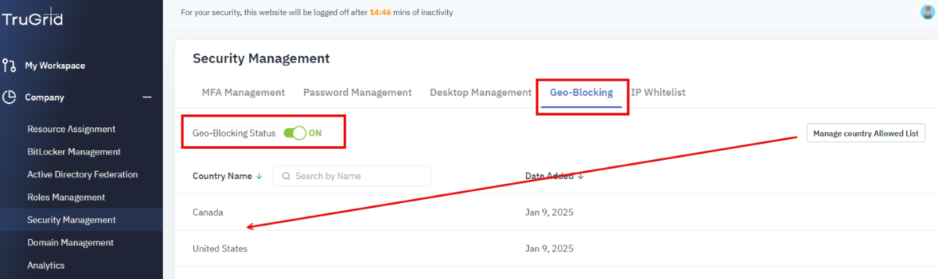 Figure 2: Managing Geo-Blocking