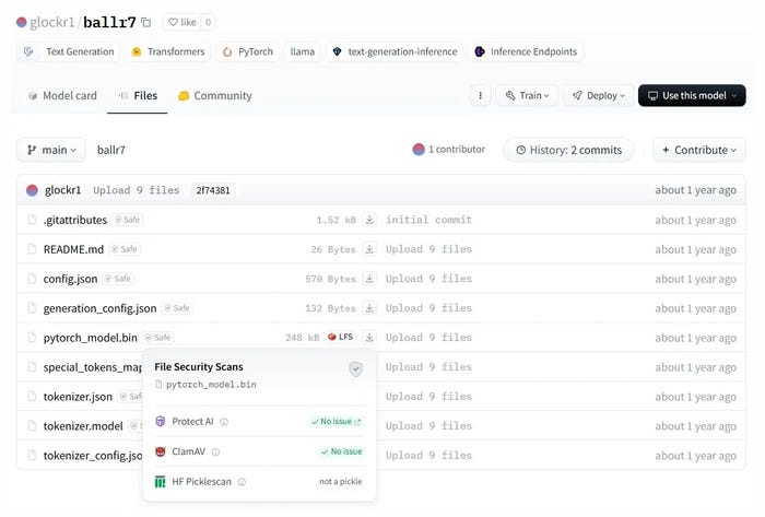 ReversingLabs example malicious model file ReversingLabs example malicious model file