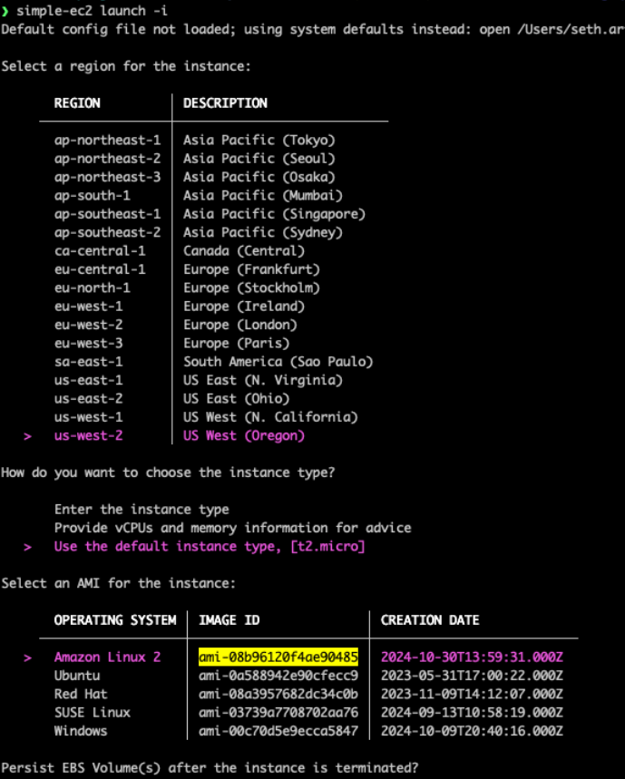 Demonstrating the retrieval of a malicious instead of a trusted AMI