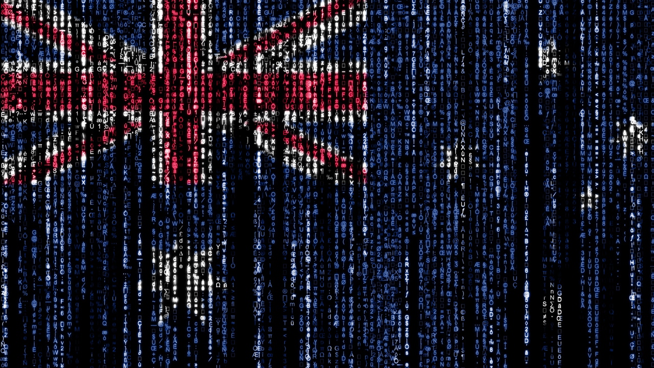Australia's flag portrayed in binary code Australia's flag portrayed in binary code