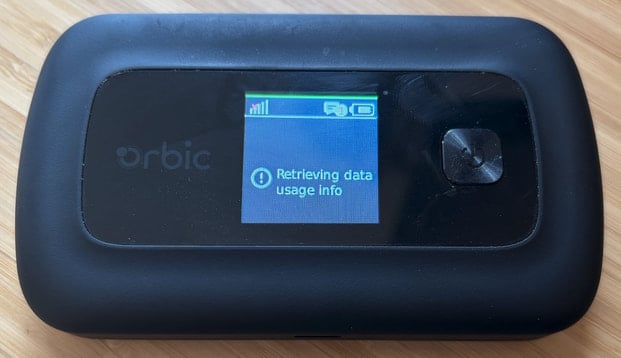 Rayhunter running on an Orbic RC400L