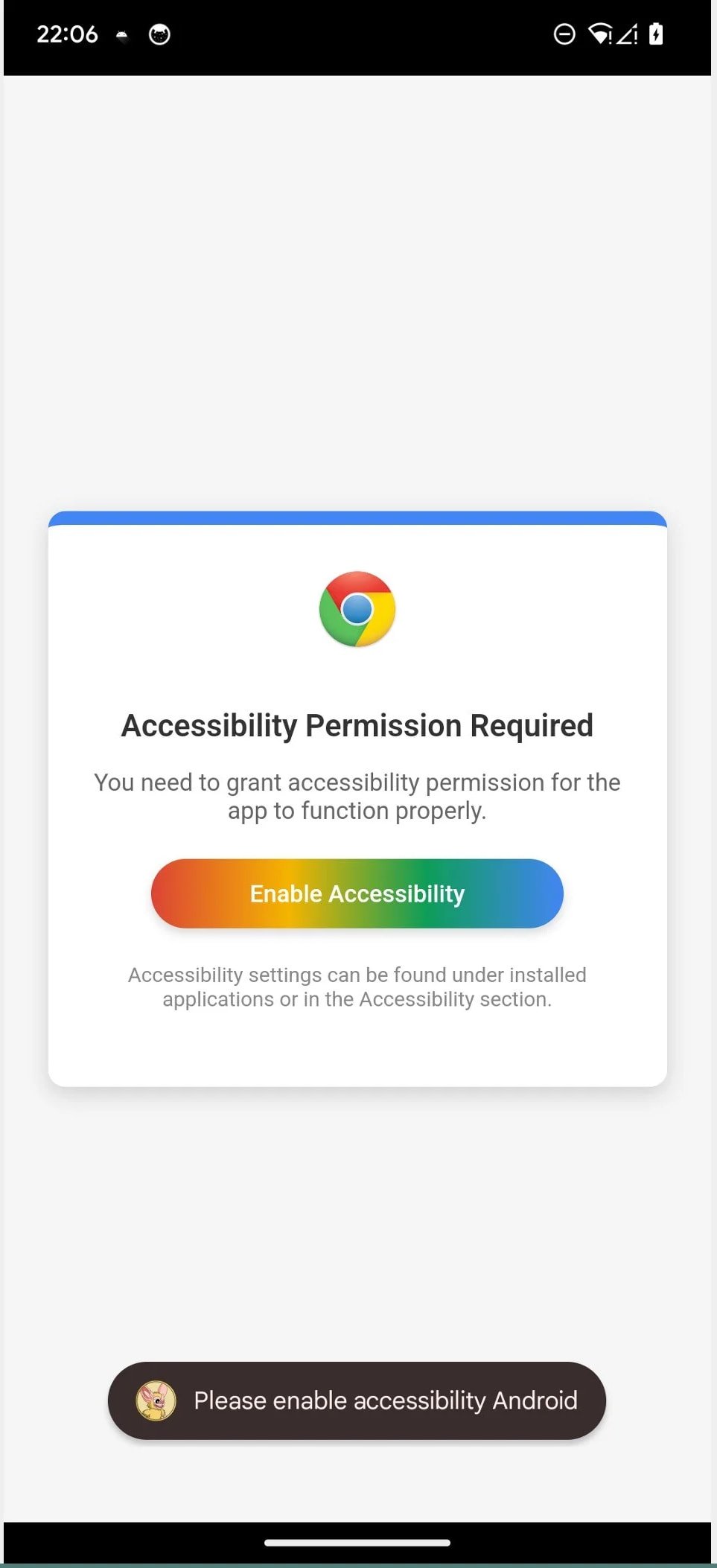 Requesting Accessibility Service permission