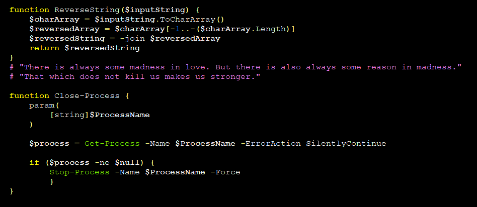ReverseString function