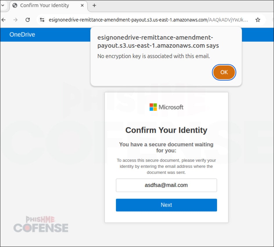 Bogus error served to invalid target