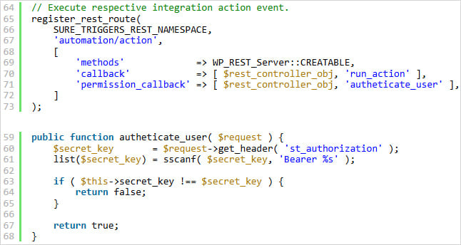 The vulnerable code