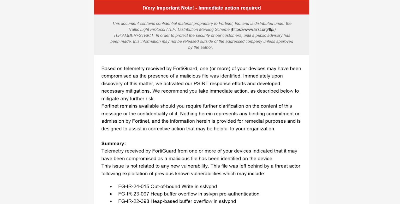 Fortinet email