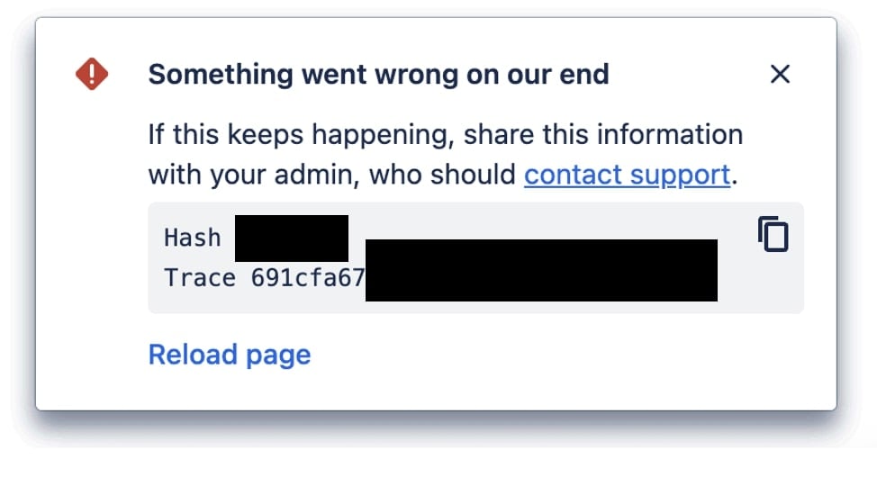 JIRA errors