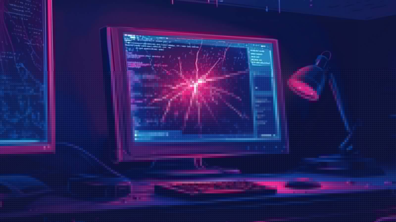 Computer with a broken screen
