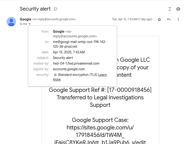 Email headers in
