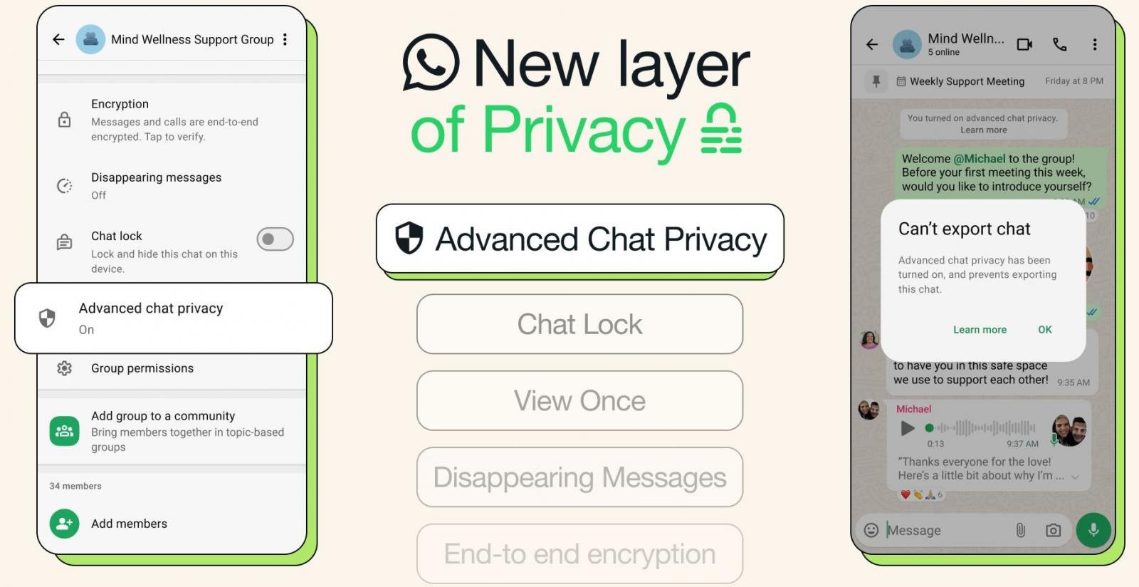 WhatsApp Advanced Chat Privacy