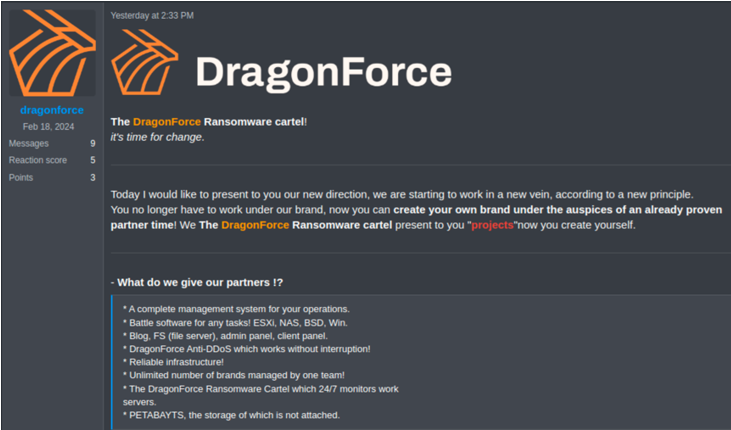 DragonForce announcing new RaaS model