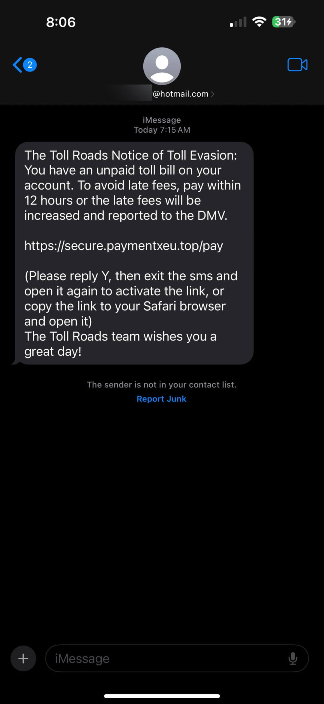 toll road scam 1