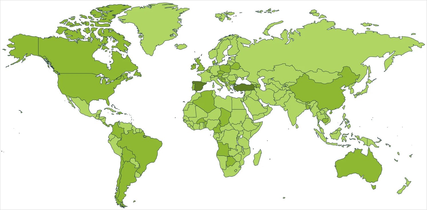 Heatmap of Crocodilus recent victims