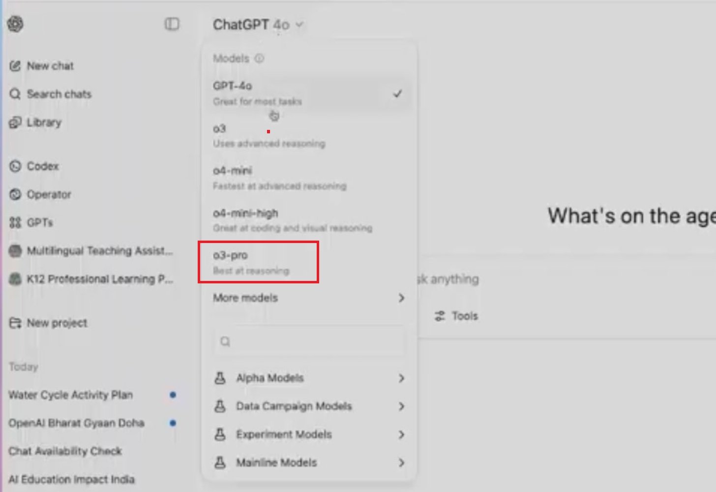 ChatGPT o3 Pro